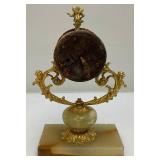 Misc. Vintage Brass Items Oincluding Cherub Clock And More
