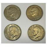1972 No Mint Mark Eisenhower One Dollar Coins