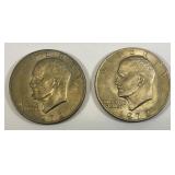 1972 No Mint Mark Eisenhower One Dollar Coins