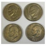1971 No Mint Mark Eisenhower One Dollar Coins