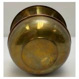 Vintage Union Pacific R.R. Cooper And Brass Spittoon With Double Sided Embossed Locomotive
