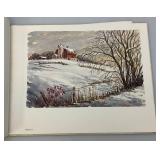 Vintage Vanishing Scenes Revisited Minnesota Artist Llyod E. Borg Book With Prints (Cover Bad Inside Ok)