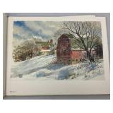 Vintage Vanishing Scenes Revisited Minnesota Artist Llyod E. Borg Book With Prints (Cover Bad Inside Ok)