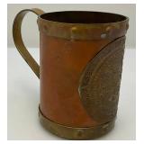 Vintage Cooper And Brass Aztec Themed Mug