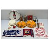 Vintage Collectibles Including KEMPS Ice Cream Hat, Tabasco Metal Serving Tray And More