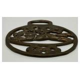 Antique Brass Rocking Horse Adorned Horse Bridle Medallion 3" x 3 1/2""
