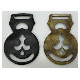 Antique Matching Set Of Civil War Calvary Brass Horse Harness Buckles 2 1/4" x 3 3/8"