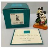 Vintage WDCC Mickey Mouse Magician Mickey " On With The Show" 1997 Membership Sculpture In Original Box With COA