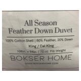 Bokser Home All Season Feather Down Duvet King/Cal King