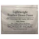 Bokser Home Lightweight Feather Down Duvet Full/Queen