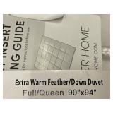 Bokser Home Extra Warm Feather/Down Duvet Insert Full/Queen