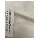 Bokser Home All Season Feather Down Duvet Full/Queen 90x94 Inch
