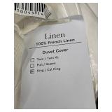 Bokser Home Linen Curtain Panels and King Duvet Cover Set