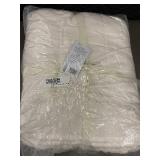 French Linen Box Stitch Quilt Full/Queen White