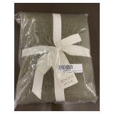 Bokser Home French Linen and Cotton Duvet Cover Set, Full/Queen, Moss