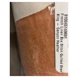 Bokser Home French Linen Box Stitch King Quilted Sham - Canyon Heather