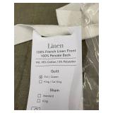 Full/Queen Linen Quilt, 100% French Linen Front