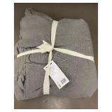 King/Cal King 100 Percent French Linen Duvet Cover - Gray