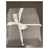 Room Essentials Gray Sheet Set, 60% Cotton 40% Recycled Polyester