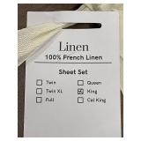Bokser Home 100 percent French Linen King Sheet Set - Clay