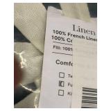 Full Size French Linen Comforter and Sham Set