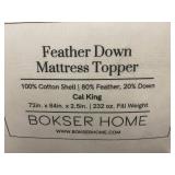 Bokser Home Feather Down Mattress Topper, Cal King