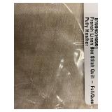 Bokser Home French Linen Box Stitch Quilt - Full/Queen, Putty Heather