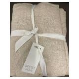 Bokser Home King French Linen Duvet Cover, Putty Heather