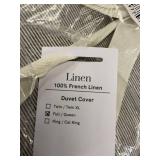 Bokser Home 100 Percent French Linen Duvet Cover Full/Queen