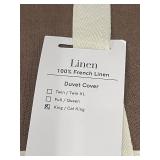 King/Cal King 100 Percent French Linen Duvet Cover