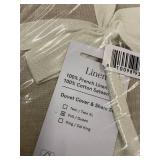 Full/Queen Duvet Cover and Sham Set, 100 Percent French Linen and Cotton Sateen