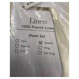 French Linen Queen Sheet Set, White