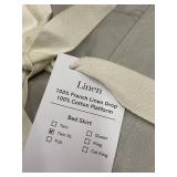Twin XL French Linen Bed Skirt - Pebble Heather