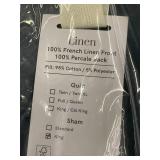 French Linen King Quilt and Sham Set - Baltic