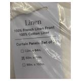 Boxer Home Linen Curtain Panels, 50in x 96in, Set of 2