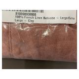 French Linen Pillow, Sham, and Bathrobe Set in Clay Color
