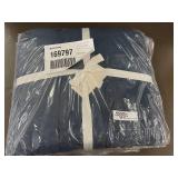 French Linen Box Stitch Quilt - King/California King - Baltic (Damaged)