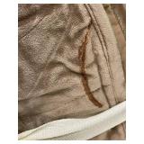 Bokser Home King Velvet Channel Quilted Sandstone Quilt Set