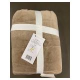 King/Cal King Velvet Standard Sham - Beige Velvet & Cotton