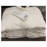 King Size 100 Percent French Linen Sheet Set - White