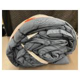 French Linen Box Stitch Quilt - Full/Queen, Baltic