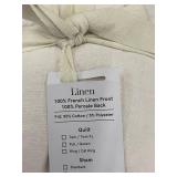 King Size White Linen and Cotton Bedding Lot