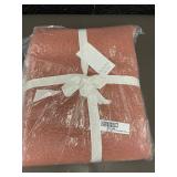 Bokser Home 100 Percent Cotton Matelasse Bed Blanket King Clay