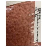 Bokser Home 100 Percent Cotton Matelasse Bed Blanket King Clay