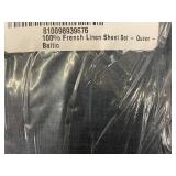 Queen French Linen Sheet Set Baltic Blue