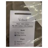 King/Cal King Velvet Quilt - 100% Cotton Shell