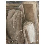 BOKSER HOME Luxury Velvet Channel Stitched Quilt Full/Queen Sandstone