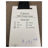 Full Size 100 Percent French Linen Sheet Set - Bokser Home