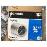 PVC FITTING, COUPLING 3/4"