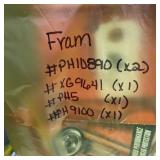FRAM OIL FILTERS, ASSORTED
